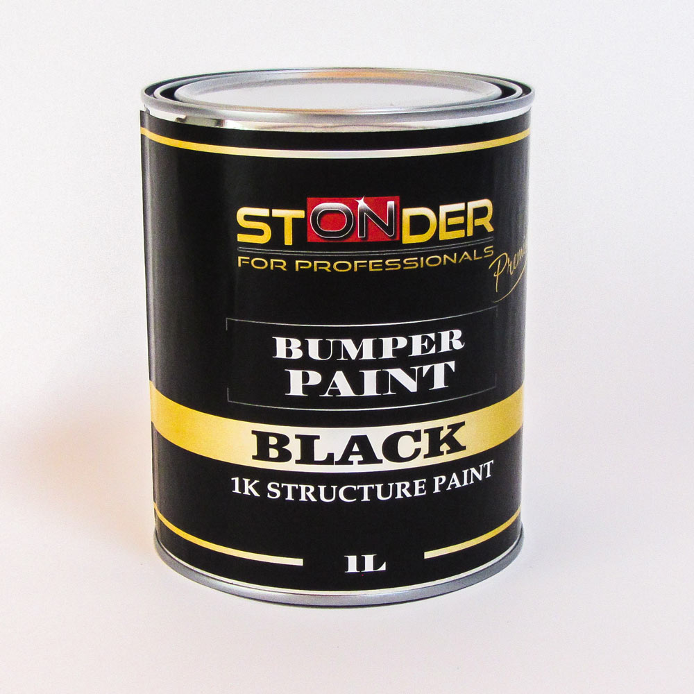 Stonder Bumper Paint Black 1lt 1K Structure Paint