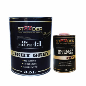 Stonder Primer Filler Light Grey 4:1 Plus Hardener 1lt 4.5lt
