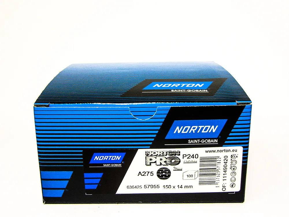 Norton A275 Sanding Discs P240 Box (100) 150mm